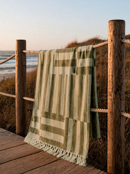 Toalha de praia ODECEIXE 100% algodão made in Portugal